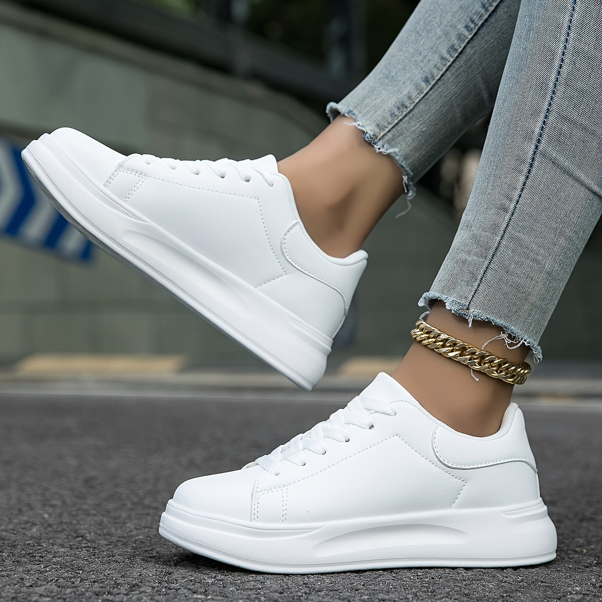 Comfortabele witte sneakers voor dames