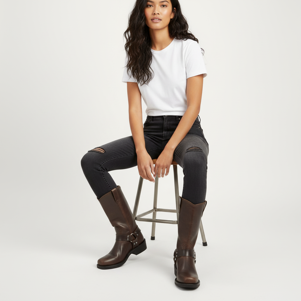 Comfortabele dameslaars met brede schacht