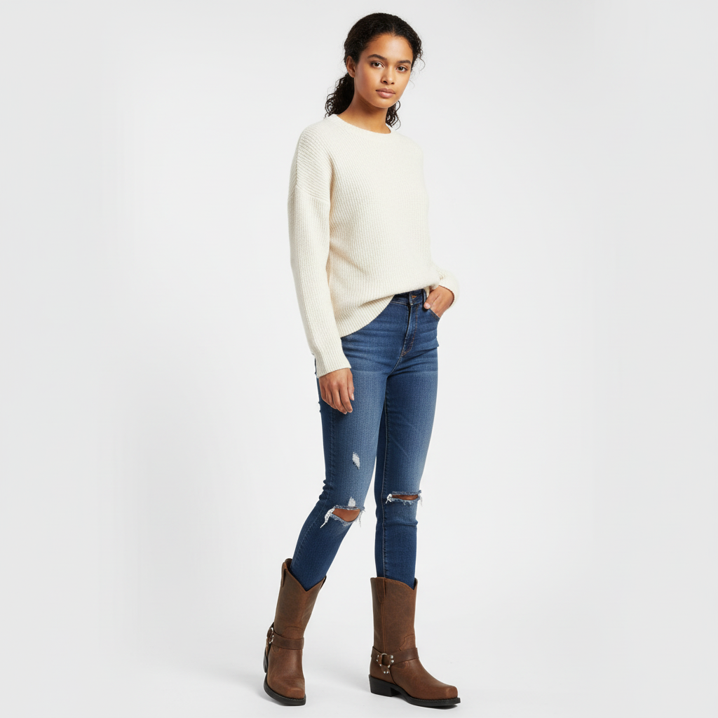 Comfortabele dameslaars met brede schacht