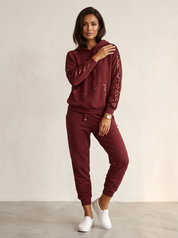 Comfortabele dames lounge set met pailletten - Mireille