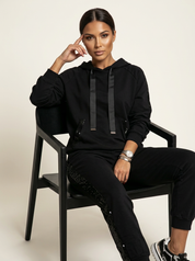 Comfortabele dames lounge set met pailletten - Mireille