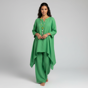 Comfortabele dames set met tuniek en losse broek