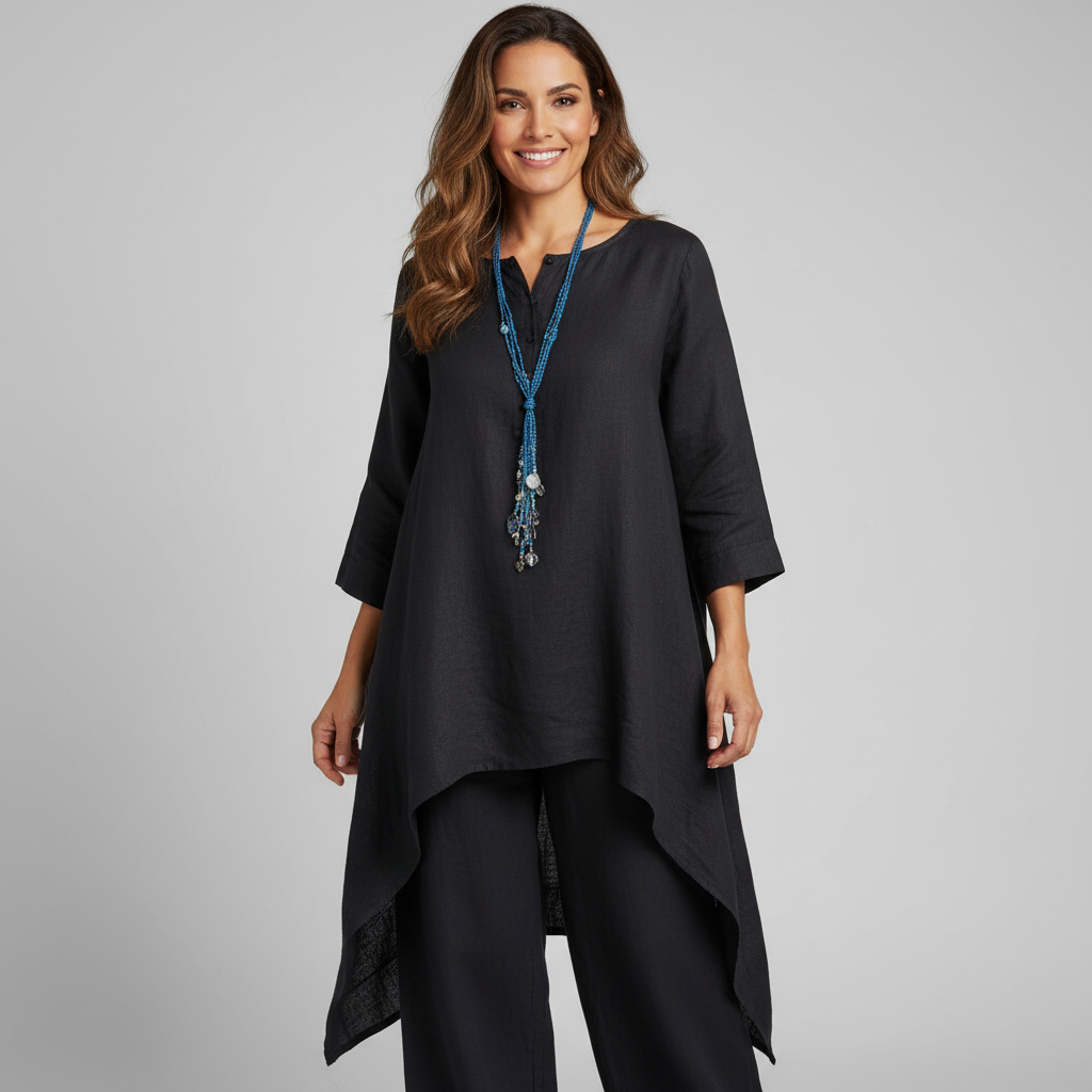 Comfortabele dames set met tuniek en losse broek