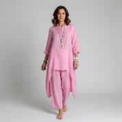 Comfortabele dames set met tuniek en losse broek