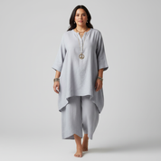 Comfortabele dames set met tuniek en losse broek