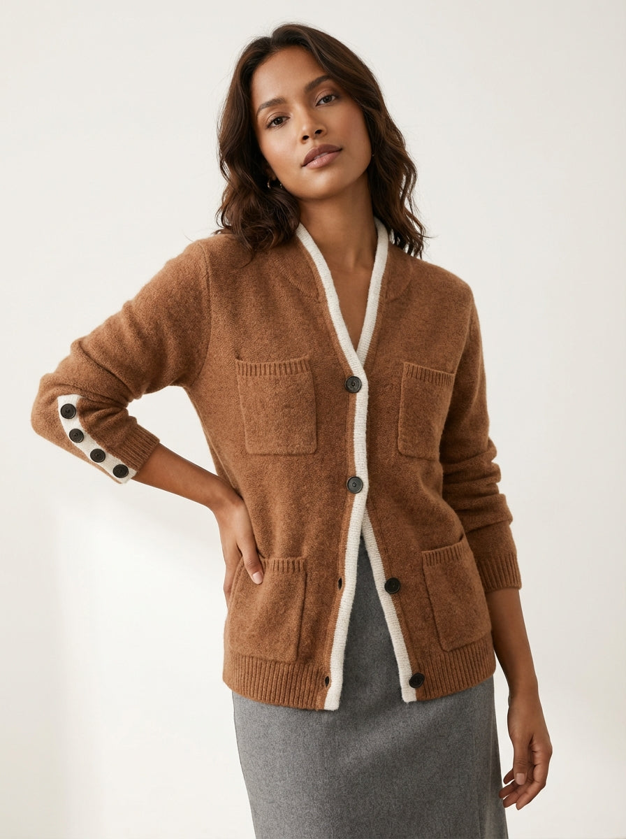 Comfortabele gebreid vest – Dena