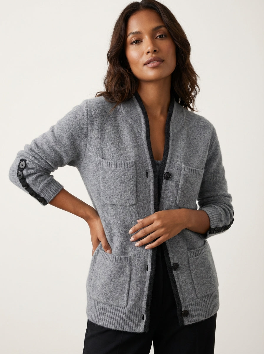 Comfortabele gebreid vest – Dena
