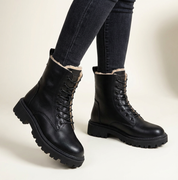 Comfortabele gevoerde winterlaarzen dames met antislip zool