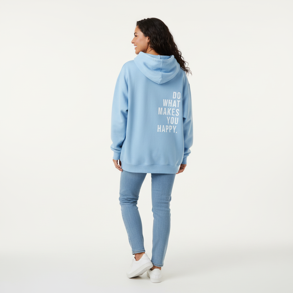 Comfortabele hoodie met statement print – Fenna
