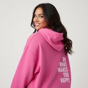 Comfortabele hoodie met statement print – Fenna