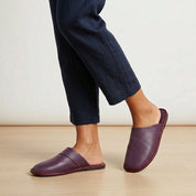 Comfortabele leren damespantoffels voor herfst en winter