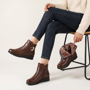 Comfortabele orthopedische winterlaarzen van leer met warme voering