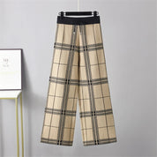 Comfortabele palazzo dames pantalon met ruit – Anna