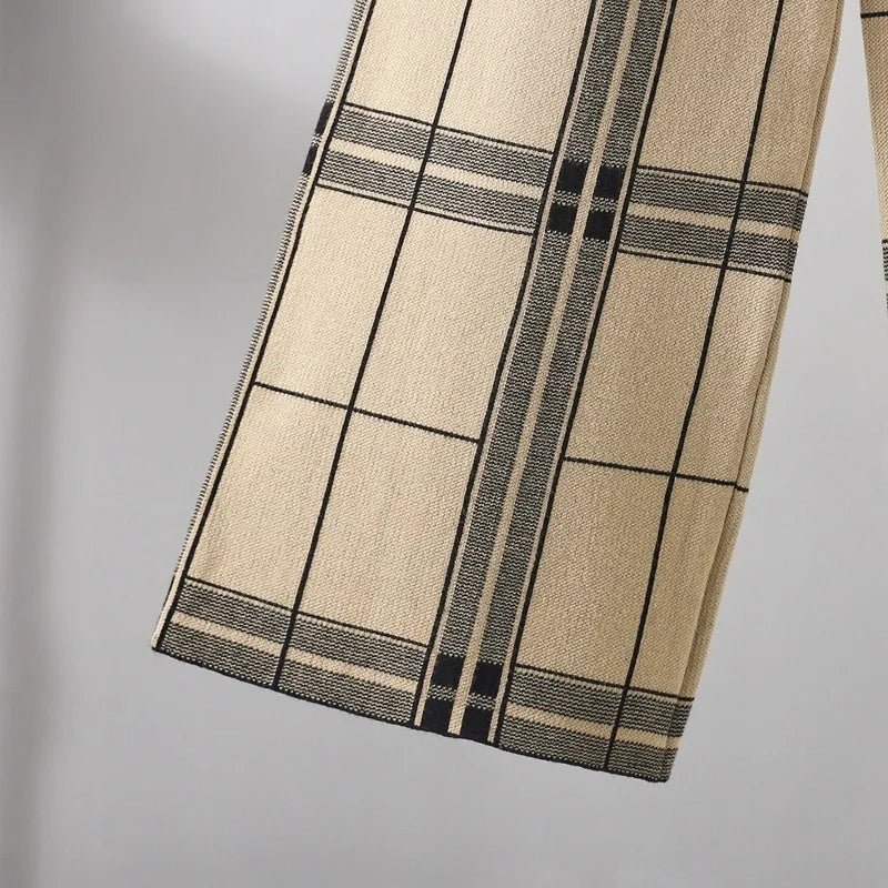 Comfortabele palazzo dames pantalon met ruit – Anna