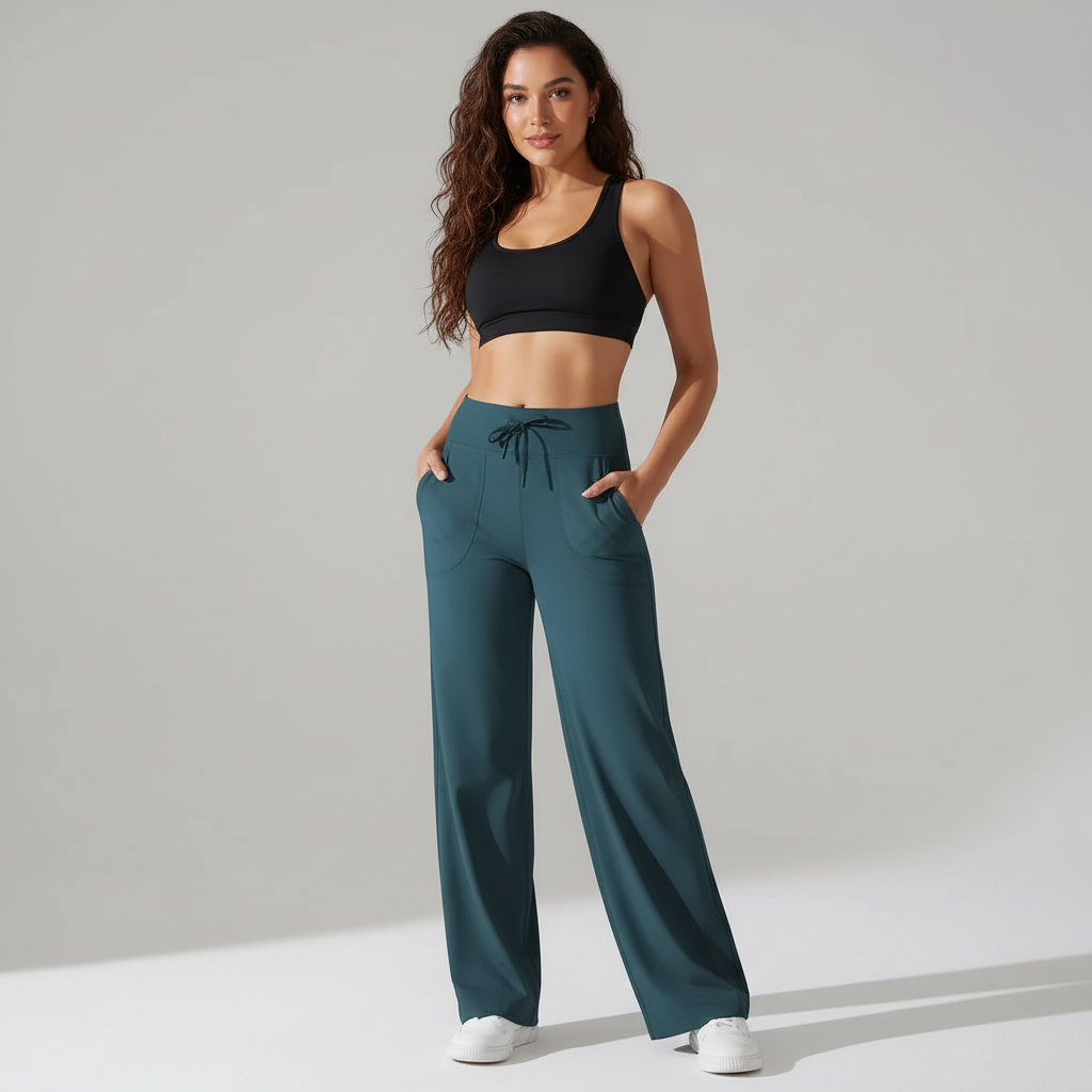 Comfortabele straight-leg dames yoga broek – Motive