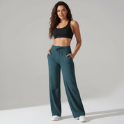 Comfortabele straight-leg dames yoga broek – Motive