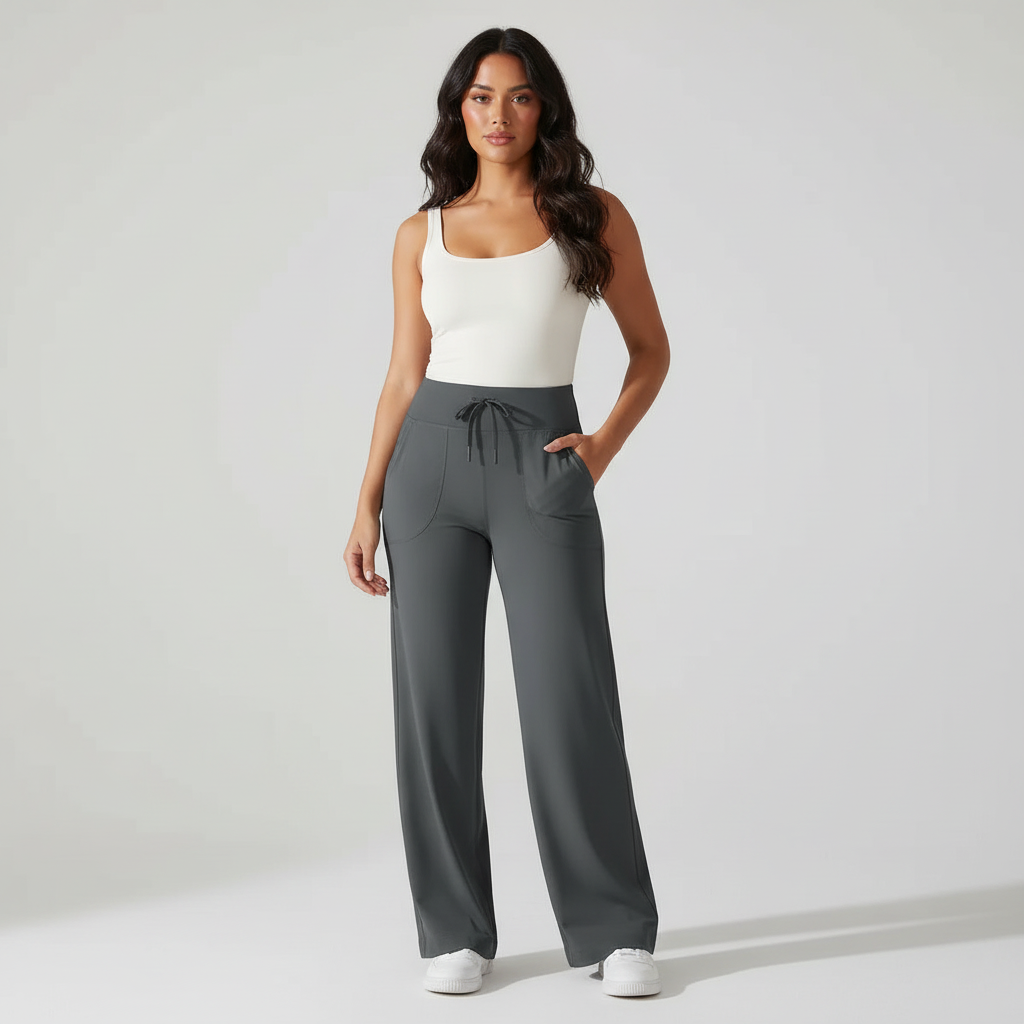 Comfortabele straight-leg dames yoga broek – Motive