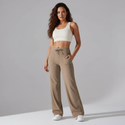 Comfortabele straight-leg dames yoga broek – Motive