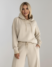 Comfortabele tweedelige hoodie & wide-leg broek