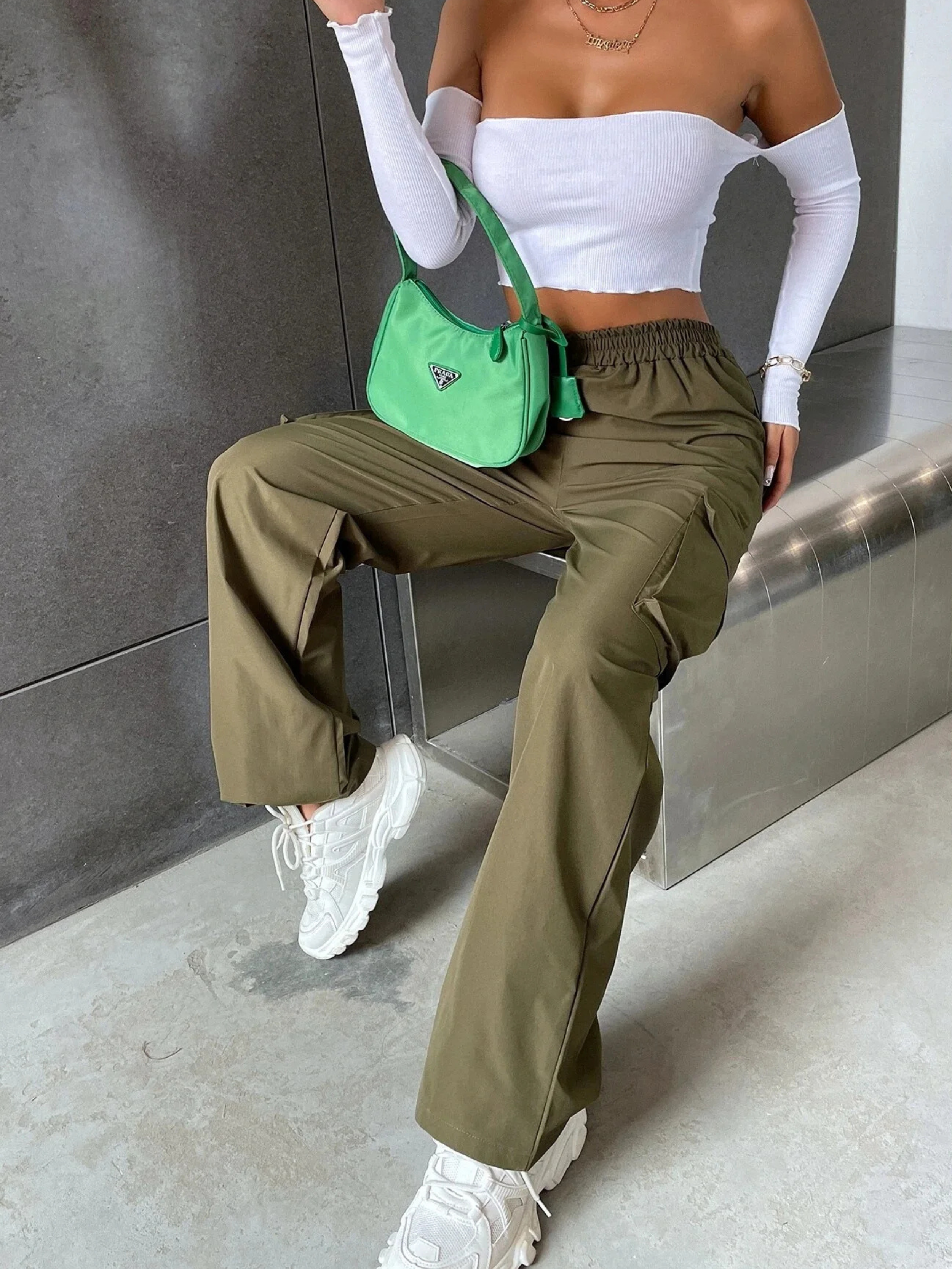 Comfortabele wide-leg cargo pantalon – Elara