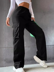 Comfortabele wide-leg cargo pantalon – Elara