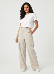 Comfortabele wide-leg cargo pantalon – Elara