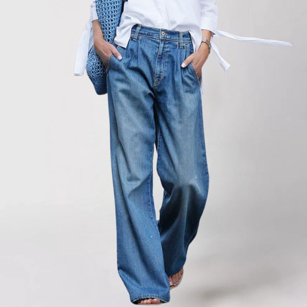 Comfortabele wide-leg damesjeans
