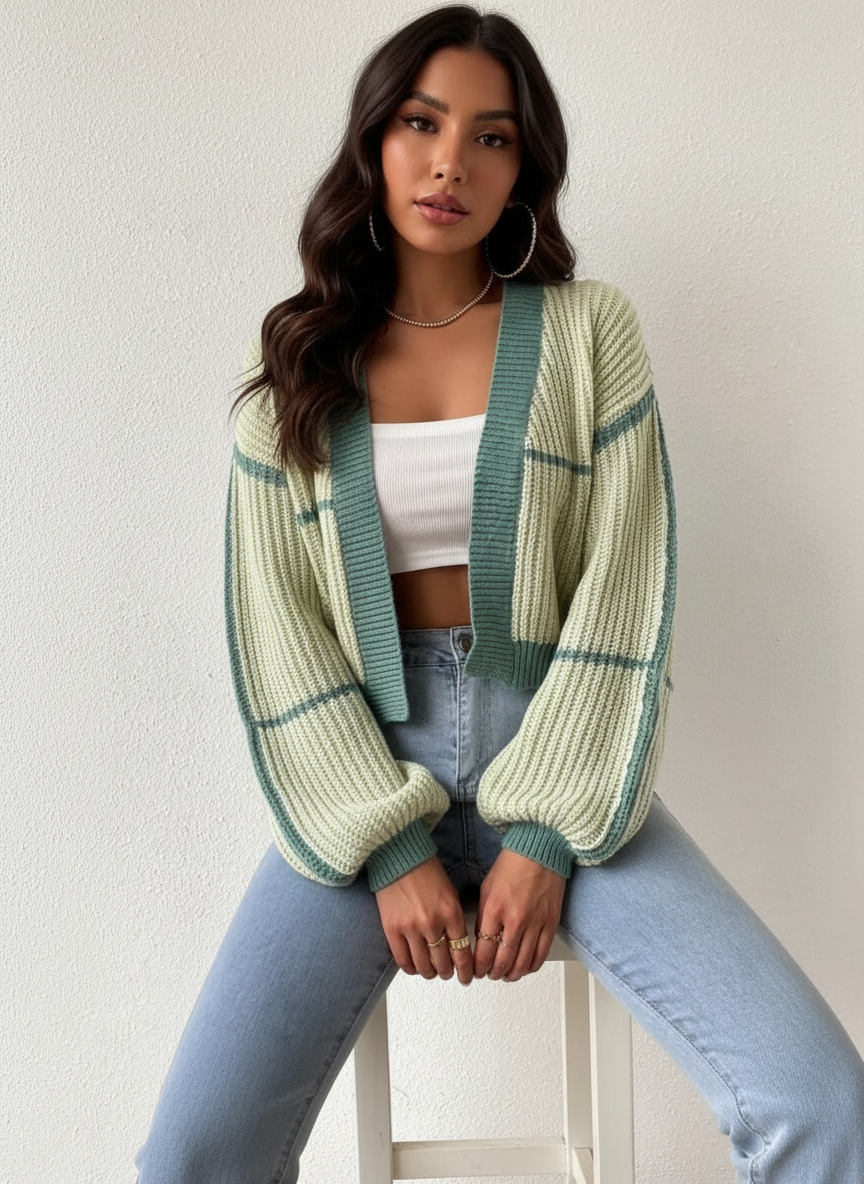 Comfy cropped cardigan – Livia