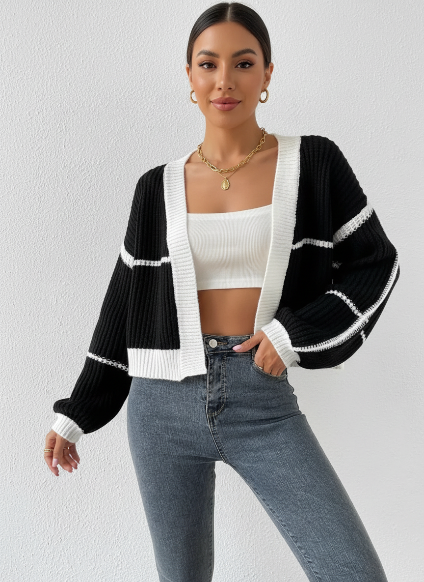 Comfy cropped cardigan – Livia
