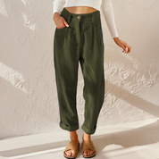 Corduroy broek hoge taille - Lisette