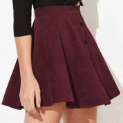 Corduroy dames rok met knopen – Everyday