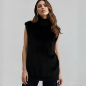 Cozy dames colvest met luxe uitstraling