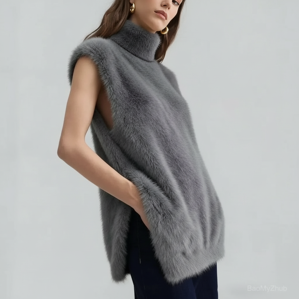 Cozy dames colvest met luxe uitstraling