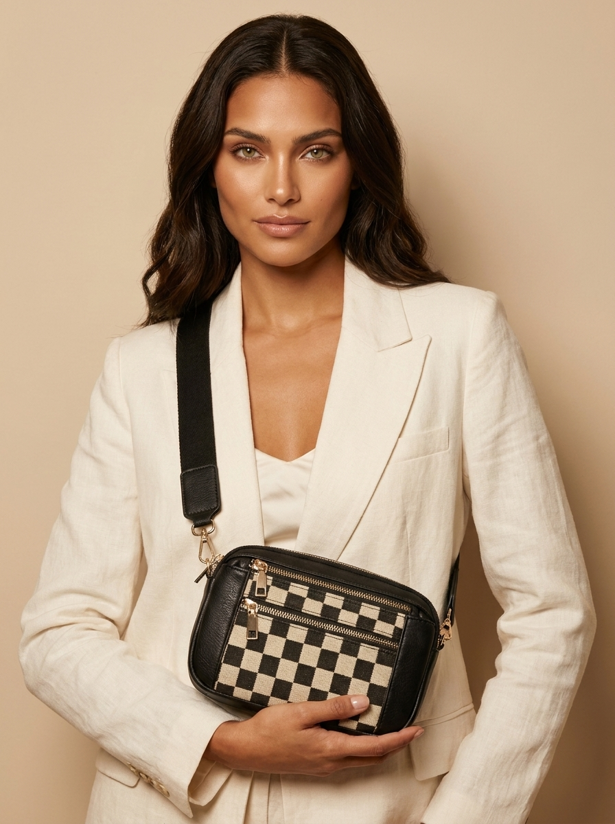 Crossbodytas met decoratieve schouderband - Mila
