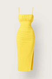 Cut-out midi jurk met open rug - Luna