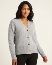 Dames V-hals cardigan met hartknopen