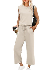 Stylish wide-leg trouser set - Ava