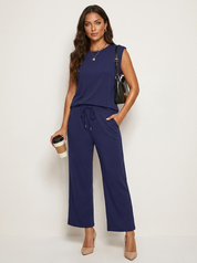 Stylish wide-leg trouser set - Ava