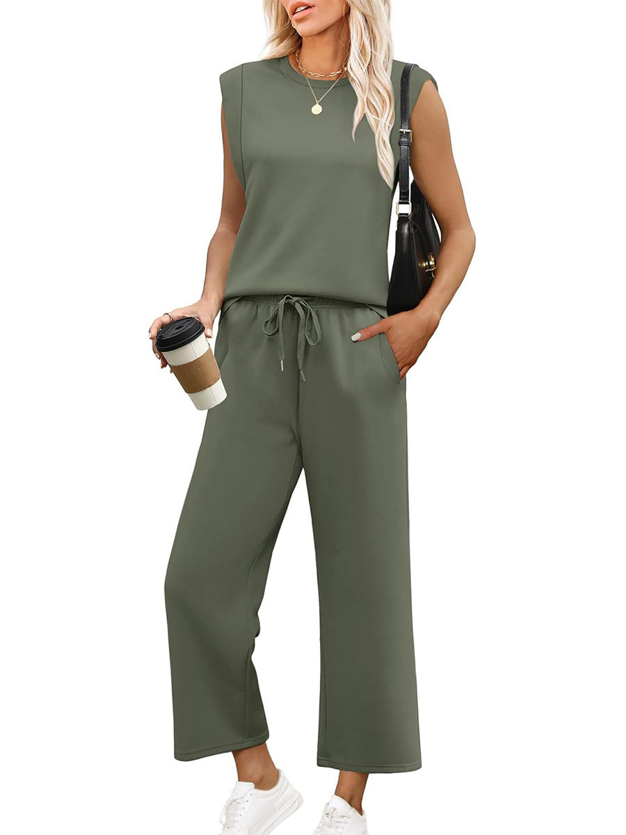Stylish wide-leg trouser set - Ava