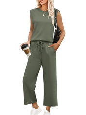 Stylish wide-leg trouser set - Ava