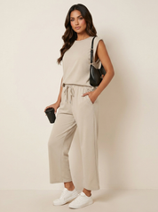 Stylish wide-leg trouser set - Ava