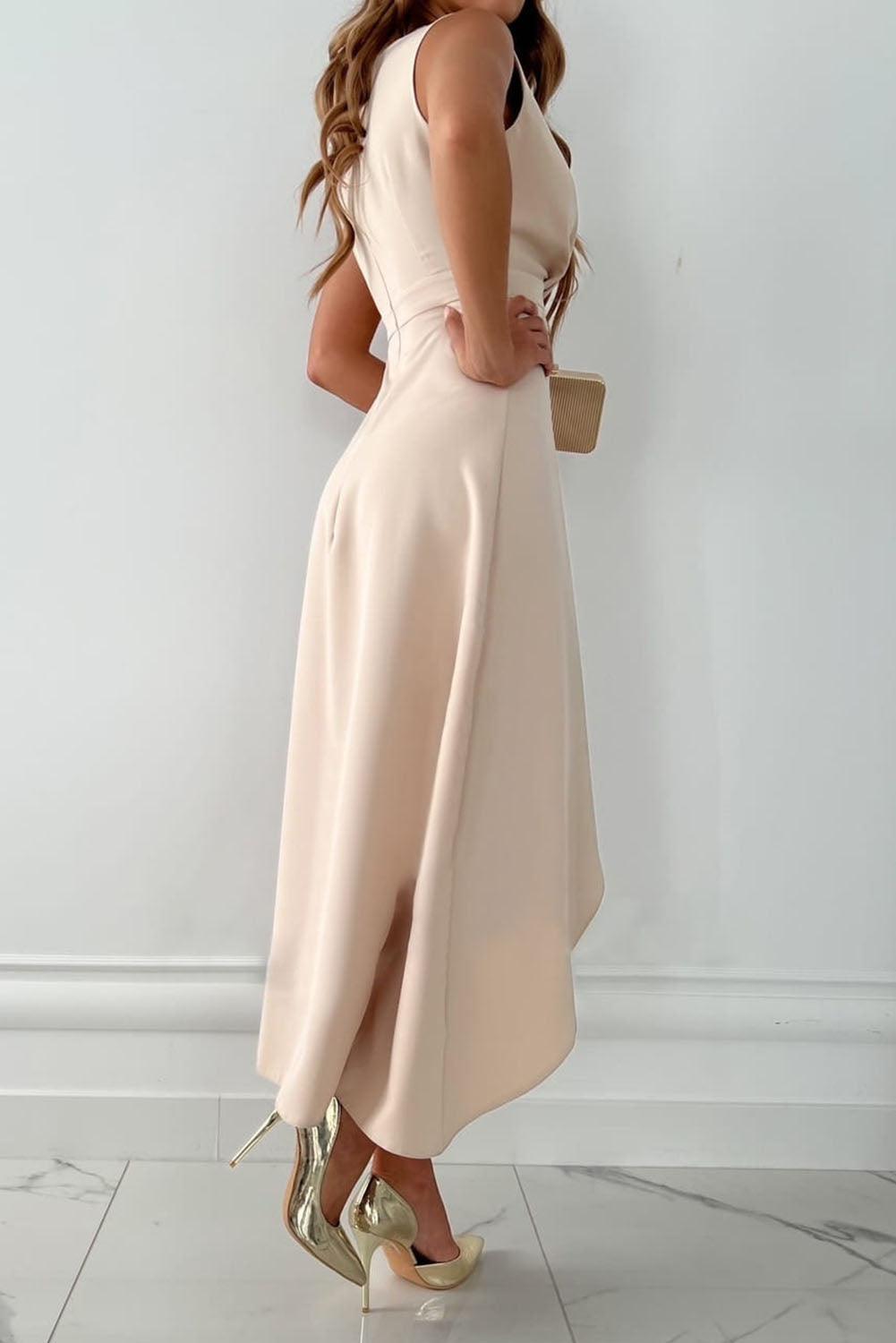 Elegant asymmetrical maxi dress - Olivia