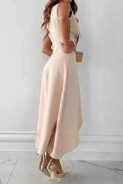 Elegant asymmetrical maxi dress - Olivia