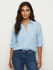 Dames Blouse – Losvallend met Kraag en Knoopsluiting