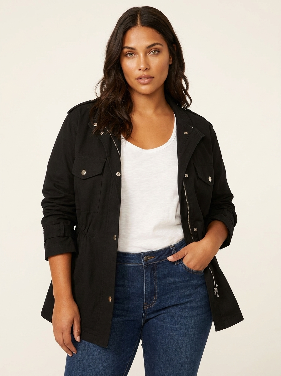 Dames Casual Jas – Lichtgewicht Jas met Taille en Ritssluiting