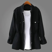Dames Casual Jas – Lichtgewicht Jas met Taille en Ritssluiting