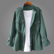 Dames Casual Jas – Lichtgewicht Jas met Taille en Ritssluiting