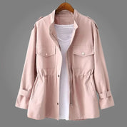 Dames Casual Jas – Lichtgewicht Jas met Taille en Ritssluiting