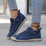 Dames Casual Sneakers – Veters en Klittenbandsluiting