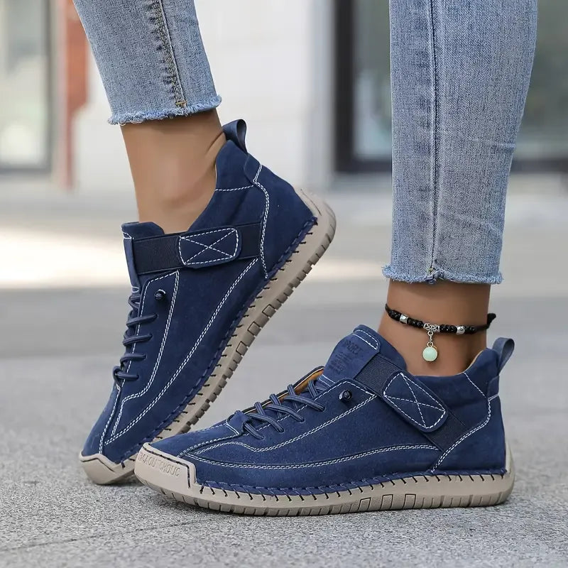 Dames Casual Sneakers – Veters en Klittenbandsluiting